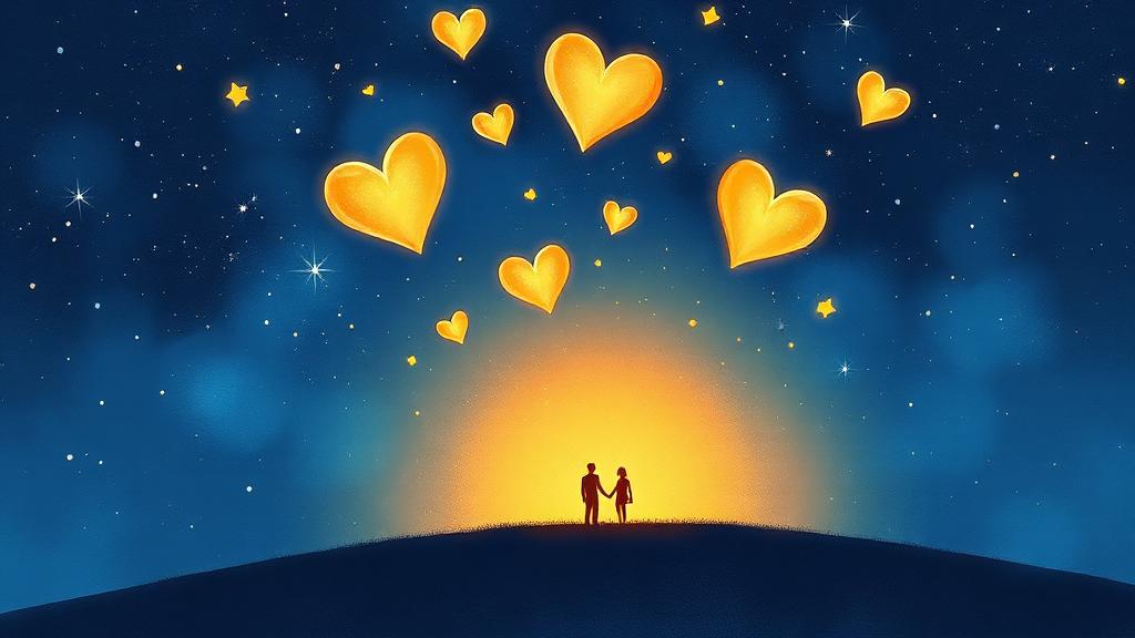 Magical illustration for the wish article: Love Wishes Worldwide: The Wish That Never Falls Out of the Top Five